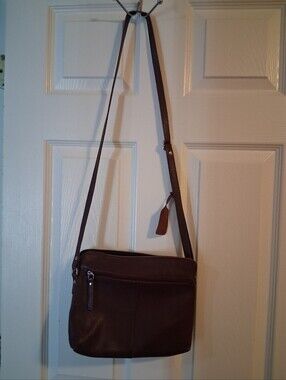 Wise Owl Leather Crossbody Bag
